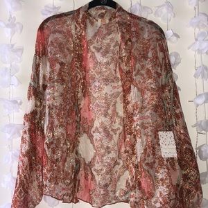 NWT Free People paisley kimono size XS